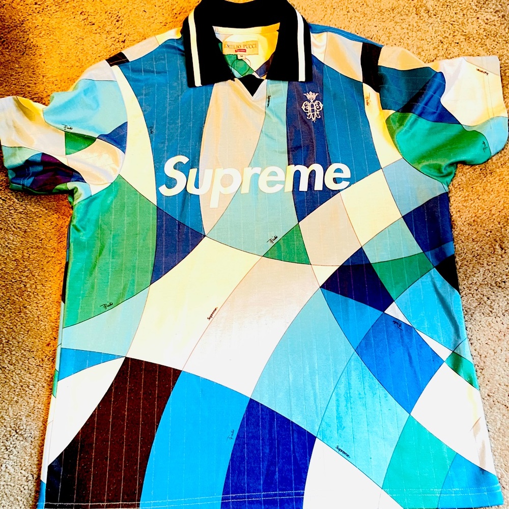 Supreme x Emilio Pucci 'Soccer' Jersey Blue